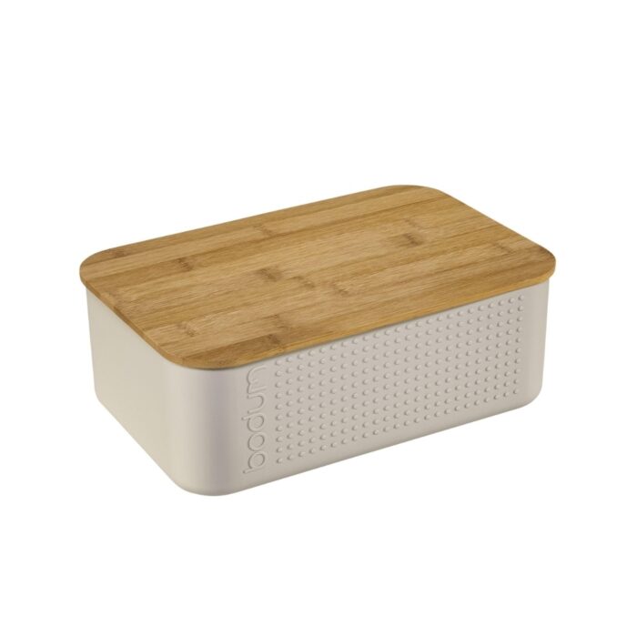 FOTO QUADRATA - 2 Bodum BISTRO Cassetta portapane piccola 19cmx29cmxH11cm - off white