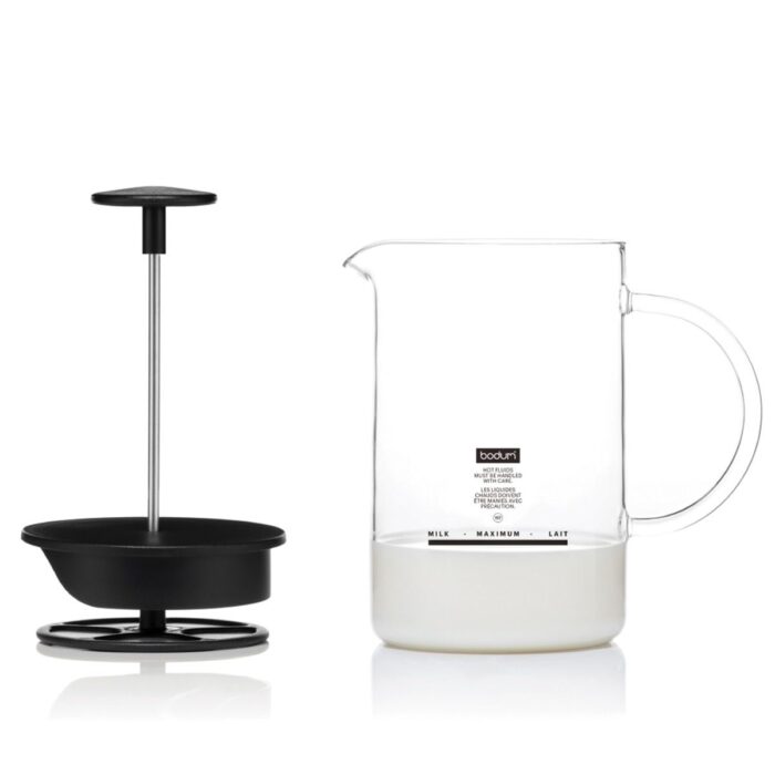 Bodum LATTEO Montalatte manico in vetro 0,25L - black