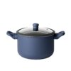 Guzzini COOK&COLOR Pentola 22cm con coperchio in vetro - navy blue
