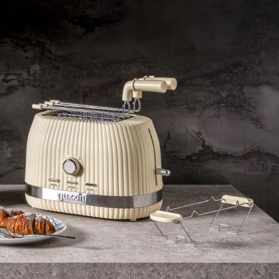 Guzzini SOUS CHEF Tostapane con pinze richiudibile - crema