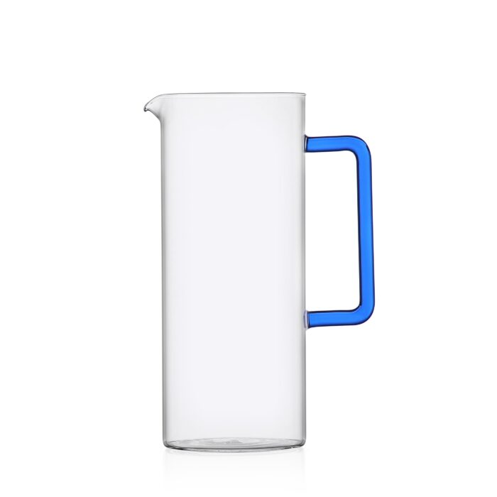 ichendorf-tube-brocca-trasparente-con-manico-blu-120cl-1.jpg Ichendorf TUBE Brocca trasparente con manico blu 120cl