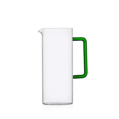 ichendorf-tube-brocca-trasparente-con-manico-verde-120cl-1.jpg Ichendorf TUBE Brocca trasparente con manico verde 120cl
