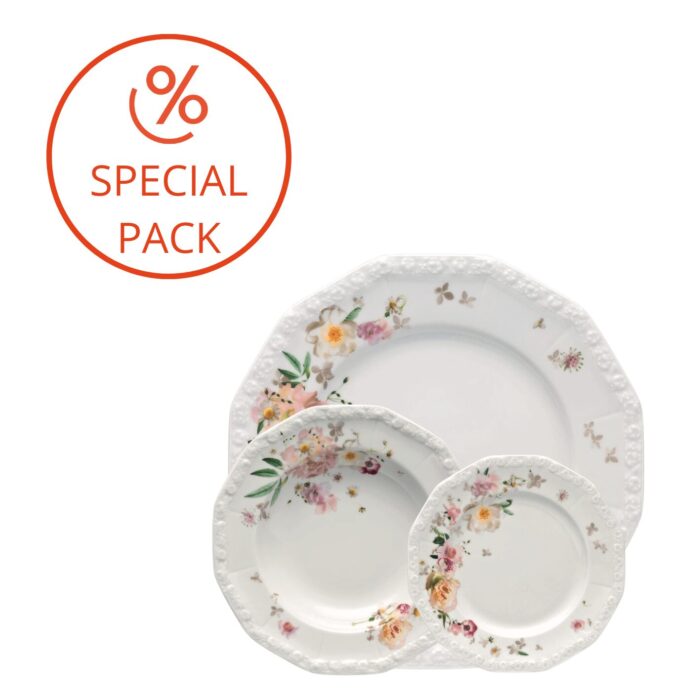 Rosenthal MARIA PINK ROSE Kit piatti per 6 persone 26 pezzi