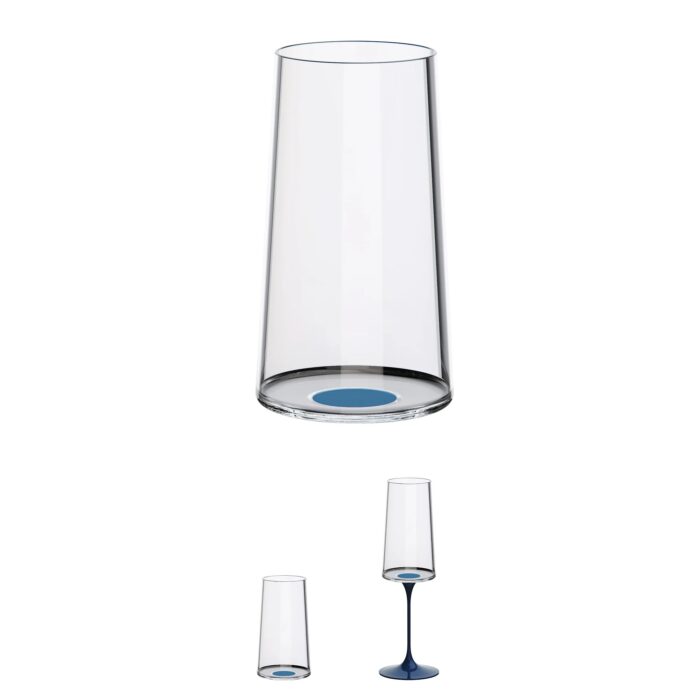 Trebonn SPLITGLASS ORIGINAL Set 2 flute 32cl (senza stelo) - blue