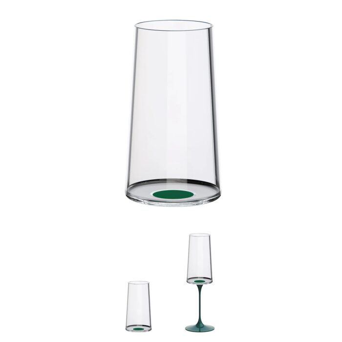 Trebonn SPLITGLASS ORIGINAL Set 2 flute 32cl (senza stelo) - green