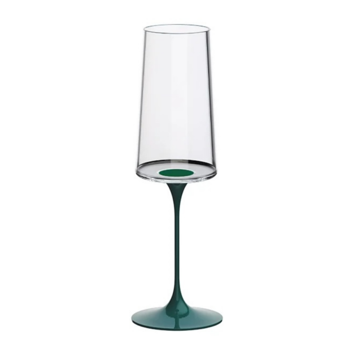 Trebonn SPLITGLASS ORIGINAL Set 2 flute 32cl (senza stelo) - green