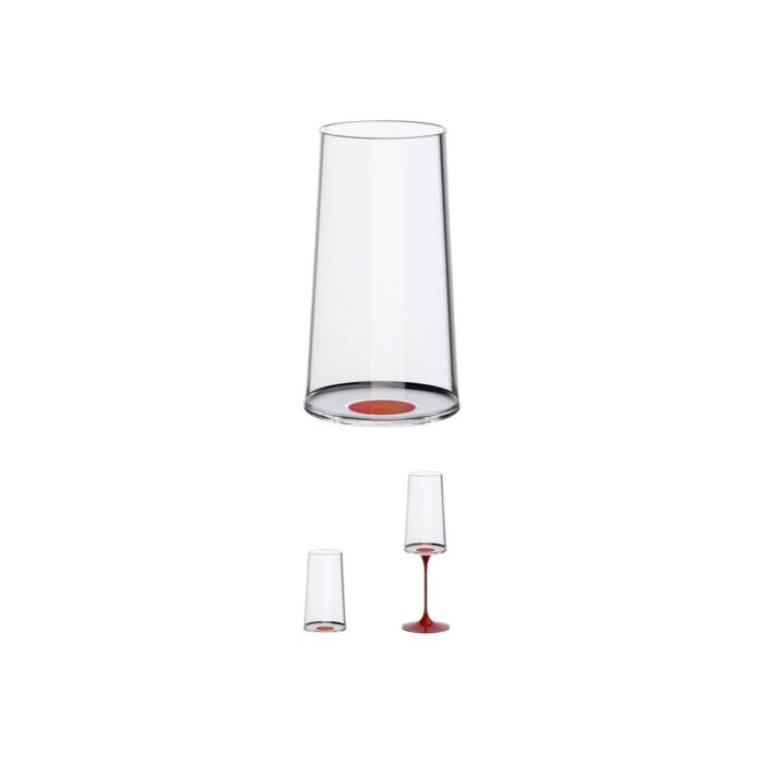 Trebonn SPLITGLASS ORIGINAL Set 2 flute 32cl (senza stelo) - rosso