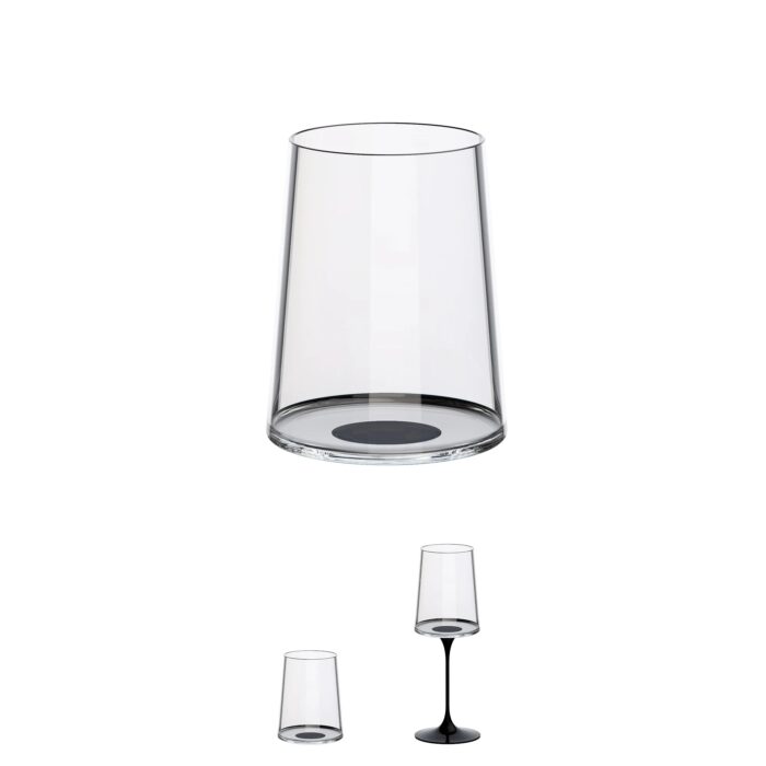 Trebonn SPLITGLASS ORIGINAL Set da 2 bicchieri da vino bianco 28cl (senza stelo) - black