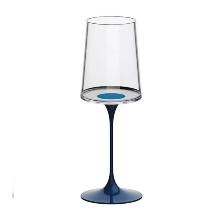 Trebonn SPLITGLASS ORIGINAL Set da 2 bicchieri da vino bianco 28cl (senza stelo) - blue