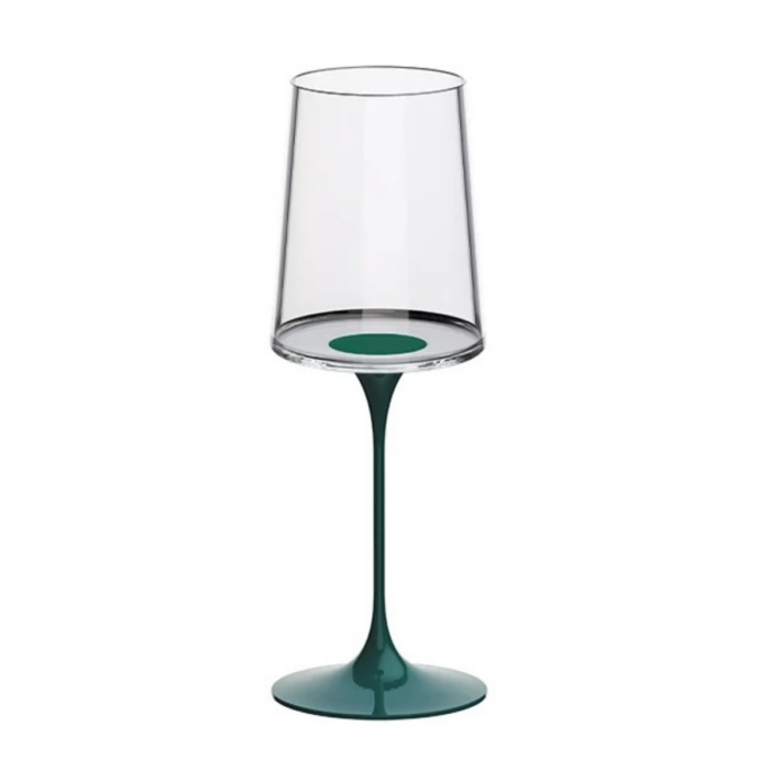 Trebonn SPLITGLASS ORIGINAL Set da 2 bicchieri da vino bianco 28cl (senza stelo) - green