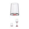 Trebonn SPLITGLASS ORIGINAL Set da 2 bicchieri da vino bianco 28cl (senza stelo) - rosso