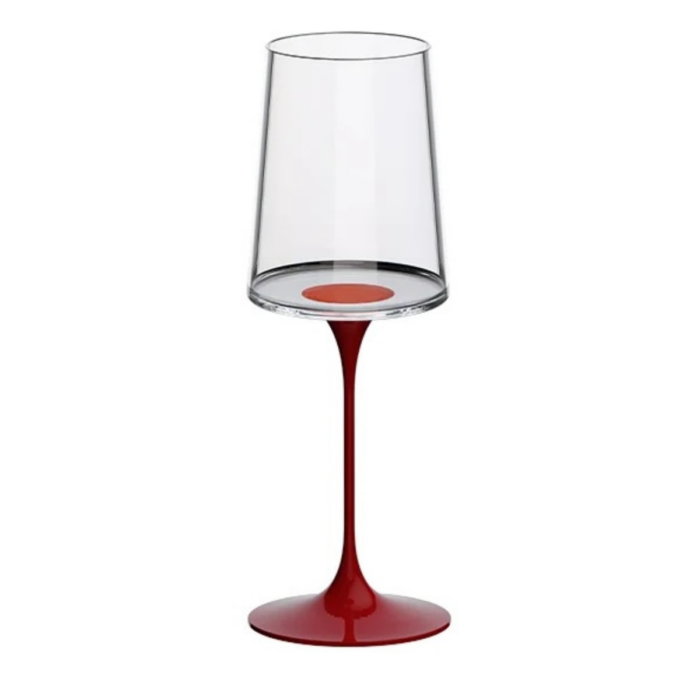 Trebonn SPLITGLASS ORIGINAL Set da 2 bicchieri da vino bianco 28cl (senza stelo) - rosso