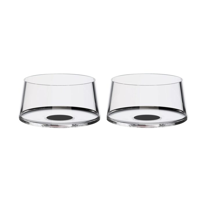 Trebonn SPLITGLASS ORIGINAL Set di 2 bicchieri da acqua/coppa champagne 25cl (senza stelo) - black