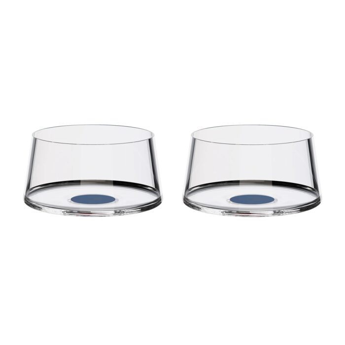 Trebonn SPLITGLASS ORIGINAL Set di 2 bicchieri da acqua/coppa champagne 25cl (senza stelo) - blue
