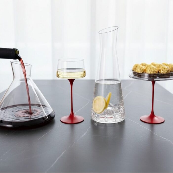 Trebonn SPLITGLASS ORIGINAL Set di 2 bicchieri da acqua/coppa champagne 25cl (senza stelo) - blue