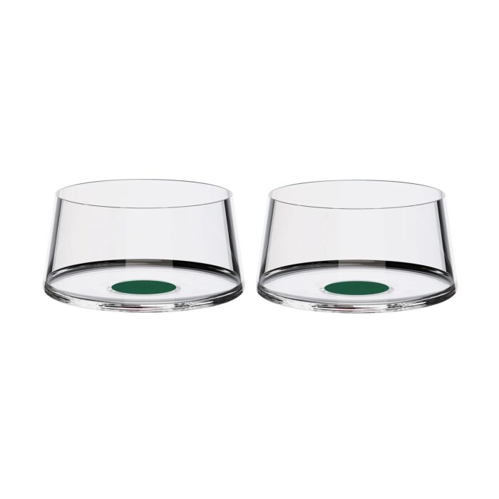 Trebonn SPLITGLASS ORIGINAL Set di 2 bicchieri da acqua/coppa champagne 25cl (senza stelo) - green