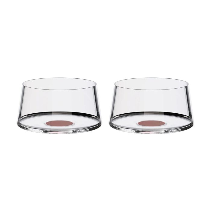 Trebonn SPLITGLASS ORIGINAL Set di 2 bicchieri da acqua/coppa champagne 25cl (senza stelo) - red
