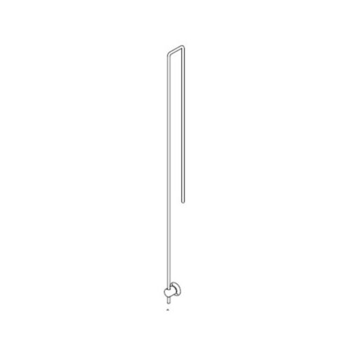 SFONDO BIANCO - 1 Geelli FILO Asta doccia XL in acciaio inox verniciato - bianco