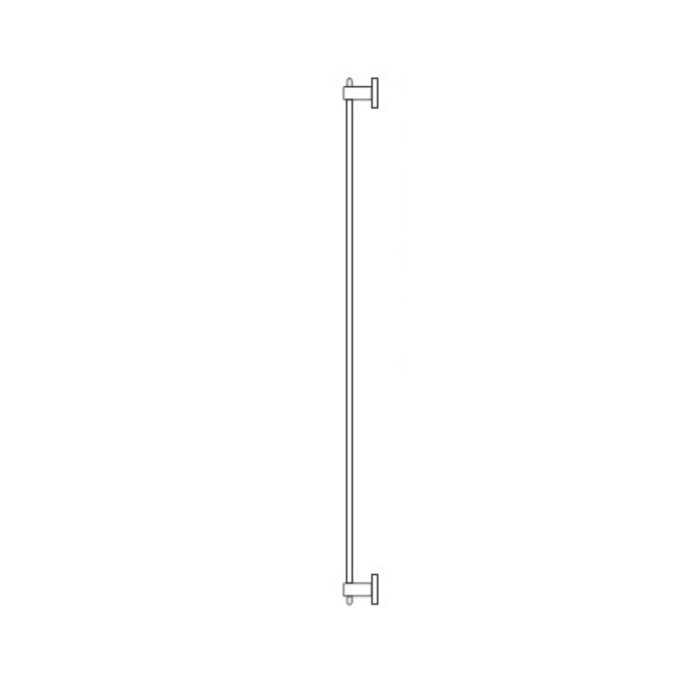SFONDO BIANCO - 1 Geelli FILO Asta muro adesivo in acciaio inox verniciato - nero