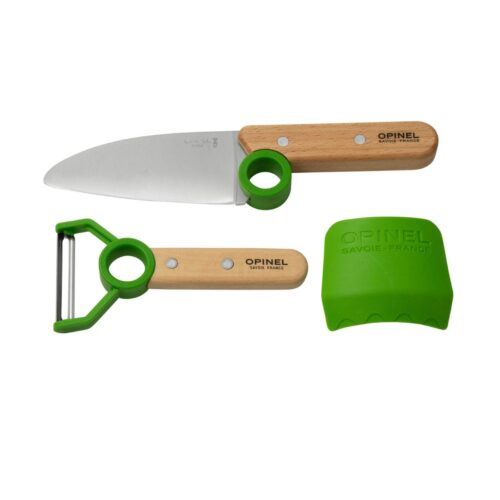 opinel-le-petit-chef-set-3-pezzi-coltello-pelapatate-salvadita-verde-1.jpg OPINEL LE PETIT CHEF Set 3 pezzi - coltello, pelapatate, salvadita - verde