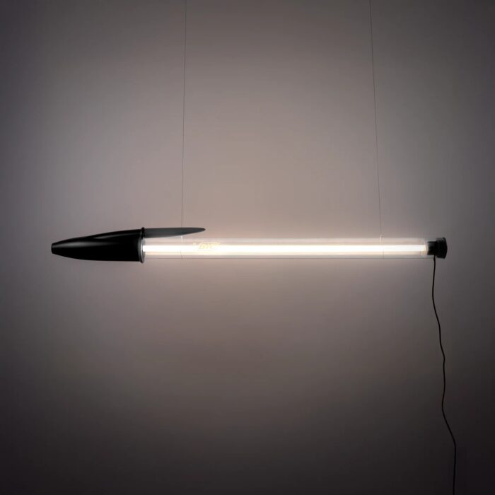 Seletti BIC LAMP Lampada a ded iconica - trasparente/nero