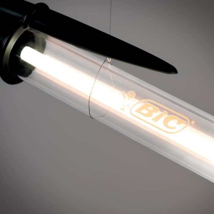 Seletti BIC LAMP Lampada a ded iconica - trasparente/nero