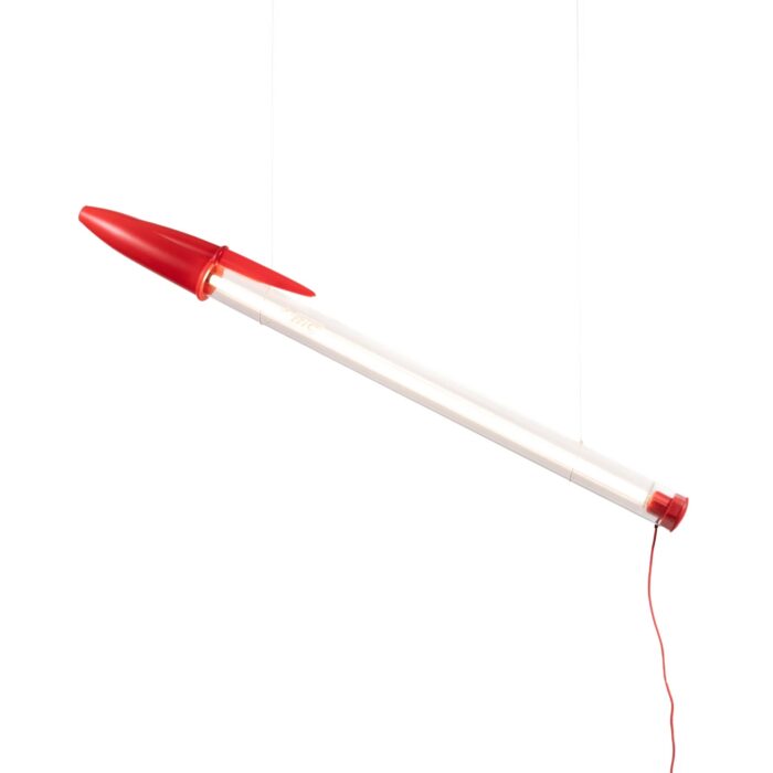 Seletti BIC LAMP Lampada a ded iconica - trasparente/rosso