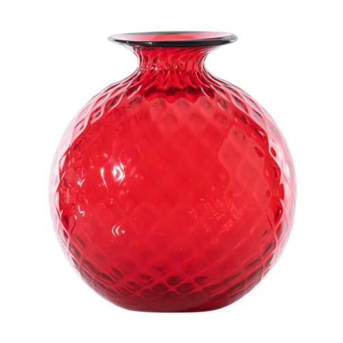 venini-balloton-vaso-monofiore-100.29-rosso-filo-verde-mela-1.jpeg Venini BALLOTON Vaso monofiore 100.29 - rosso filo verde mela