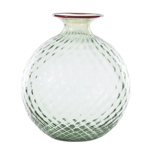 venini-balloton-vaso-monofiore-100.29-verde-rio-filo-rosso-1.jpeg Venini BALLOTON Vaso monofiore 100.29 - verde rio filo rosso