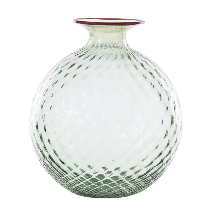 venini-balloton-vaso-monofiore-100.29-verde-rio-filo-rosso-1.jpeg Venini BALLOTON Vaso monofiore 100.29 - verde rio filo rosso