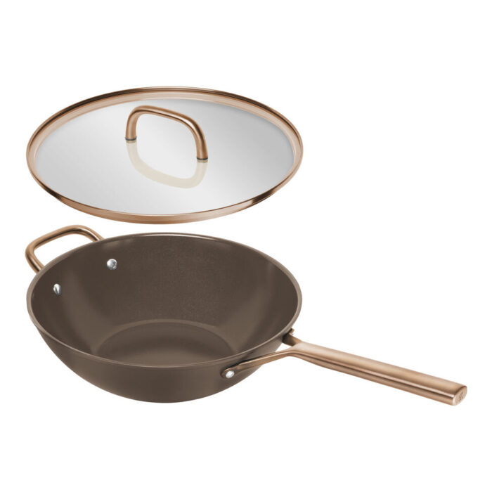 zwilling-milano-wok-con-coperchio-in-vetro-30cm-marrone-1.jpg Zwilling MILANO Wok con coperchio in vetro 30cm - marrone