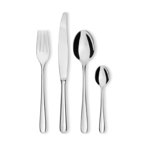 FOTO QUADRATA - 2 Alessi CACCIA Set posate per 6 persone 24 pezzi - forchetta 4 rebbi