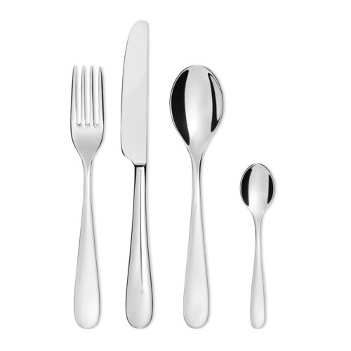 FOTO QUADRATA - 2 Alessi NUOVO MILANO Set posate per 6 persone 24 pezzi - manico cavo