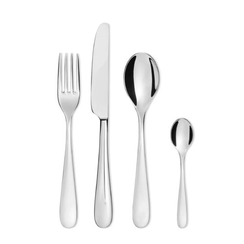 FOTO QUADRATA - 2 Alessi NUOVO MILANO Set posate per 6 persone 24 pezzi - manico monoblocco