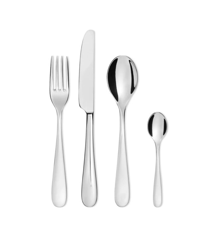 FOTO QUADRATA - 2 Alessi NUOVO MILANO Set posate per 6 persone 24 pezzi - manico monoblocco