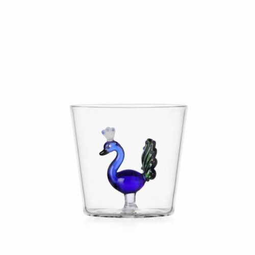 ichendorf-animal-farm-bicchiere-pavone-blu-1.jpg Ichendorf ANIMAL FARM Bicchiere pavone blu
