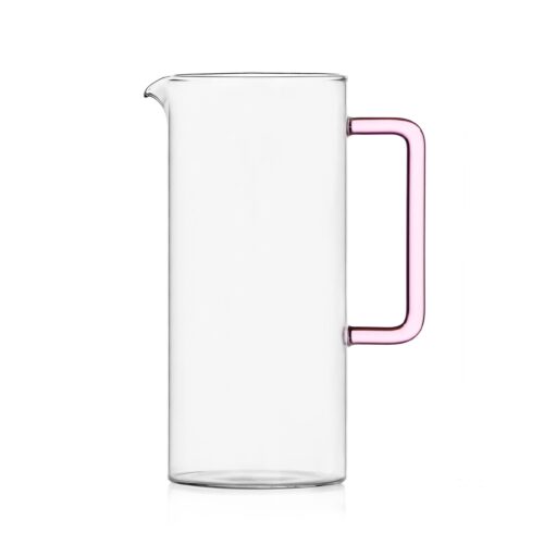 ichendorf-tube-brocca-trasparente-manico-rosa-120cl-1.jpg Ichendorf TUBE Brocca trasparente manico rosa 120cl