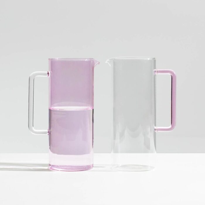 ichendorf-tube-brocca-trasparente-manico-rosa-120cl-2.jpg Ichendorf TUBE Brocca trasparente manico rosa 120cl