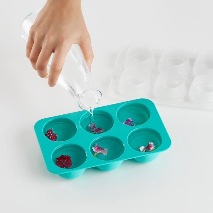 Lékué Vaschetta per cubetti di ghiaccio sferico con coperchio - green