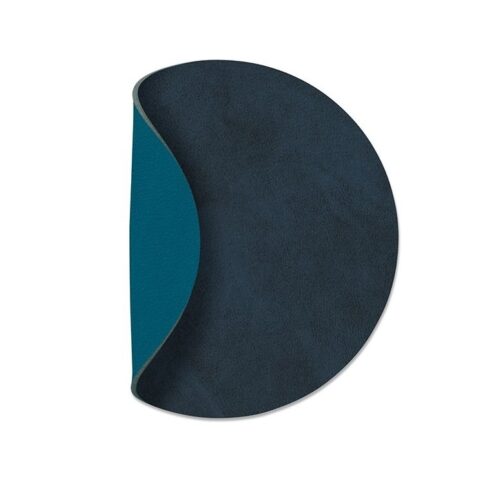 LINDDNA GLASS MATS Sottobicchiere tondo reversibile ø10cm - midnight blue / petrol