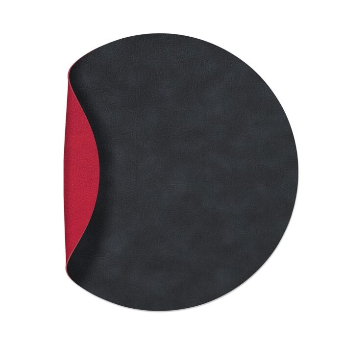 LINDDNA TABLE MATS Sottopiatto reversibile ø30cm - black / red