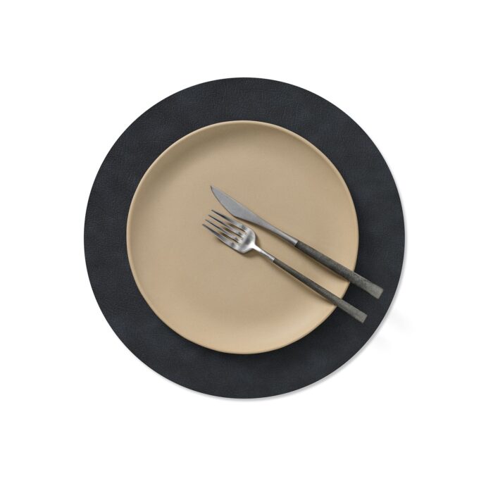 LINDDNA TABLE MATS Sottopiatto reversibile ø30cm - black / red