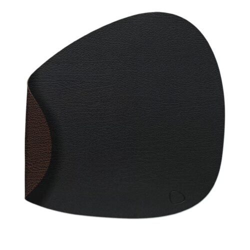 FOTO QUADRATA - 1 LINDDNA TABLE MATS Tovaglietta curva reversibile - cognac / black