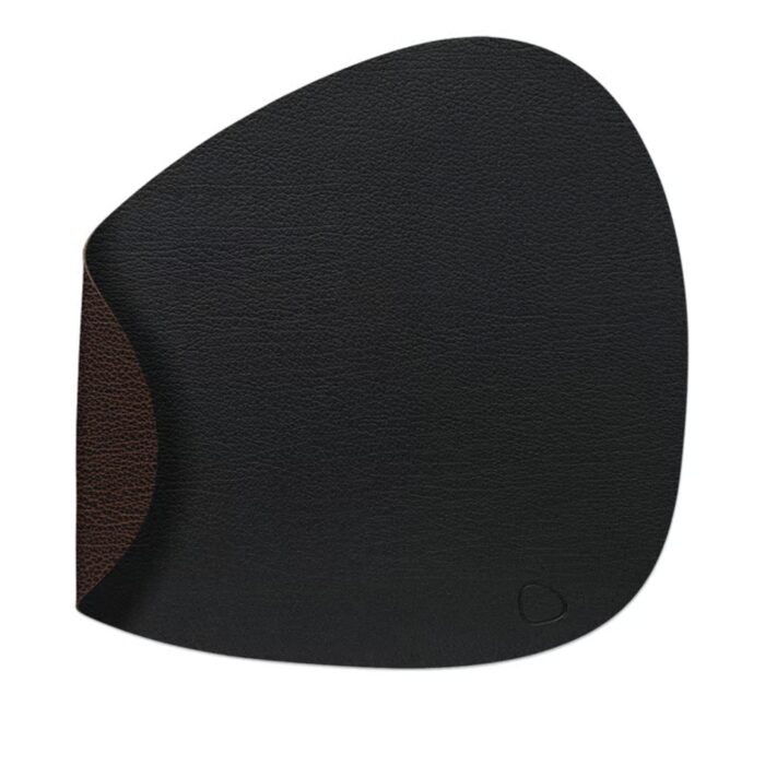 FOTO QUADRATA - 1 LINDDNA TABLE MATS Tovaglietta curva reversibile - cognac / black
