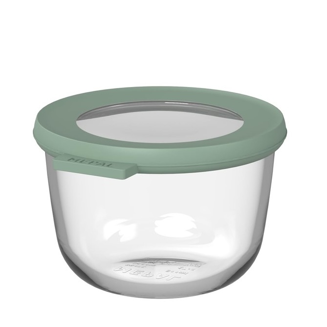 Mepal CIRQULA VETRO Ciotola tonda ermetica alta 3L - trasparente,nordic sage
