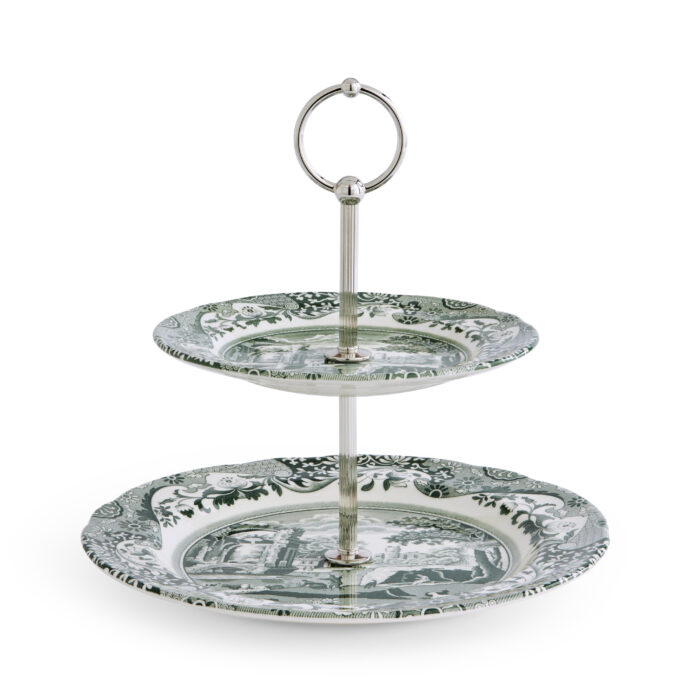 spode-heritage-green-italian-alzata-per-dolci-a-2-livelli-1.jpg Spode HERITAGE GREEN ITALIAN Alzata per dolci a 2 livelli