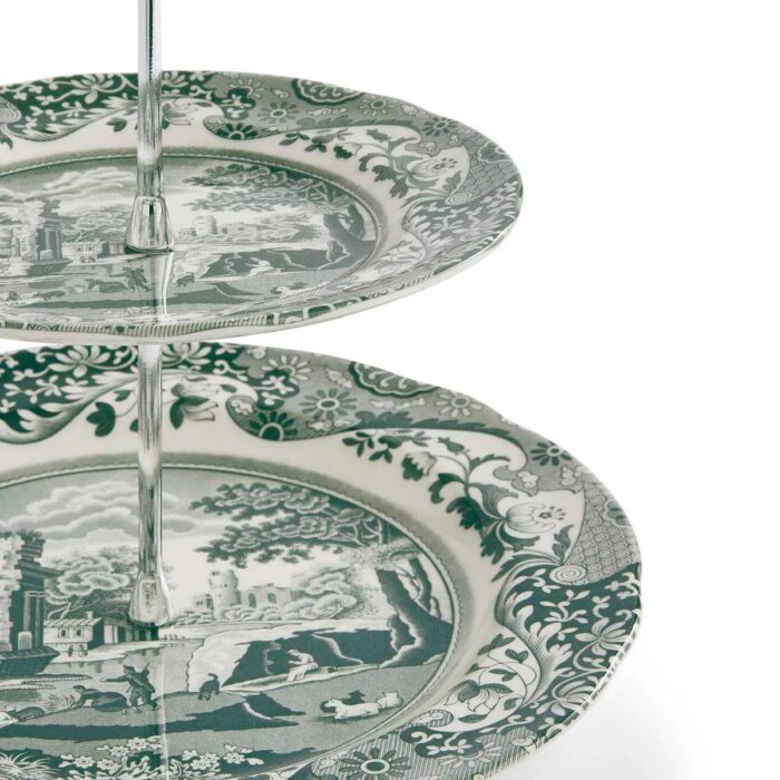 spode-heritage-green-italian-alzata-per-dolci-a-2-livelli-3.jpg Spode HERITAGE GREEN ITALIAN Alzata per dolci a 2 livelli
