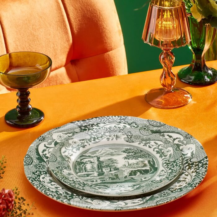 Spode HERITAGE GREEN ITALIAN Set 4 piatti frutta 20cm