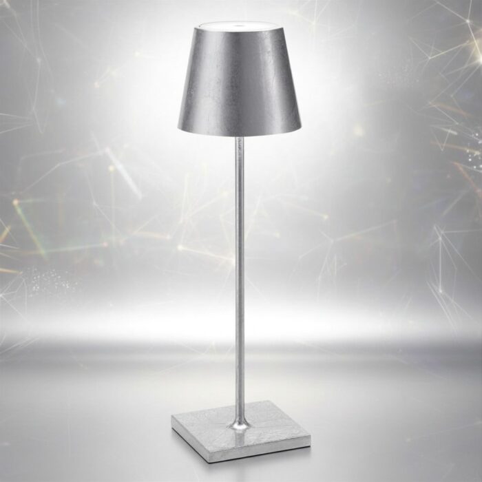 zafferano-luci-poldina-pro-lampada-da-tavolo-bianco-raggrinzante-foglia-argento-bianco-raggrinzante-foglia-argento-2.jpg Zafferano Luci POLDINA PRO Lampada da tavolo - bianco raggrinzante + foglia argento bianco raggrinzante + foglia argento
