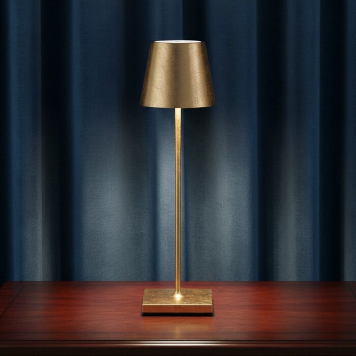 zafferano-luci-poldina-pro-lampada-da-tavolo-bianco-raggrinzante-foglia-oro-2.jpg Zafferano Luci POLDINA PRO Lampada da tavolo - bianco raggrinzante + foglia oro